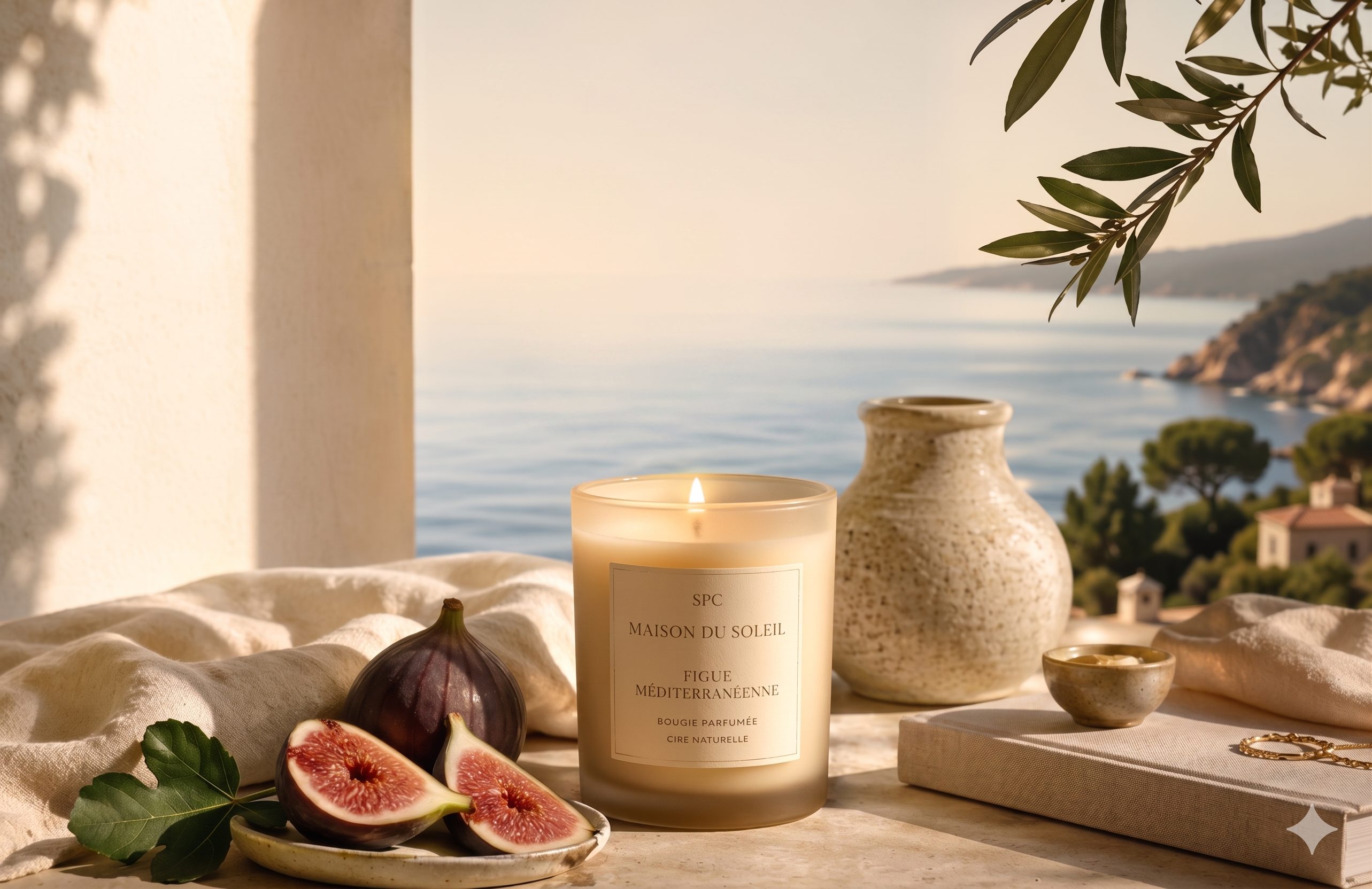 Maison du Soleil — Figue Méditerranéenne candle overlooking the sea